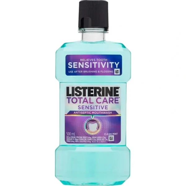 Clearance Listerine Total Care Sensitive Mouthwash 500ml - GlowEssence Care - Embrace the Essence of Radiance with Premium Skincare Solutions