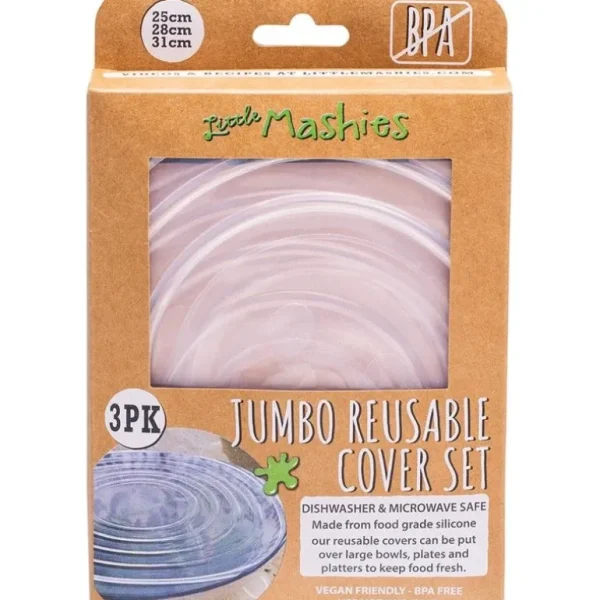 Wash<Little Mashies Reusable Bowl Cover Set Jumbo 3 Pack - GlowEssence Care - Embrace the Essence of Radiance with Premium Skincare Solutions