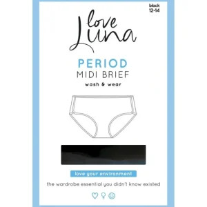 Wash<Love Luna Period Midi Brief Size 12-14 - GlowEssence Care - Embrace the Essence of Radiance with Premium Skincare Solutions