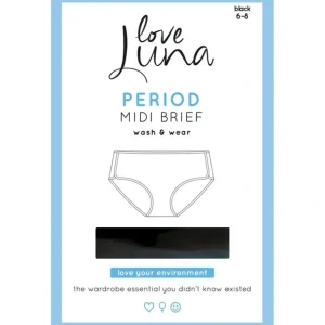 Wash<Love Luna Period Midi Brief Size 6-8 - GlowEssence Care - Embrace the Essence of Radiance with Premium Skincare Solutions