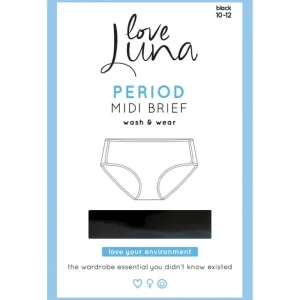 Wash<Love Luna Period Midi Brief Size 10-12 - GlowEssence Care - Embrace the Essence of Radiance with Premium Skincare Solutions