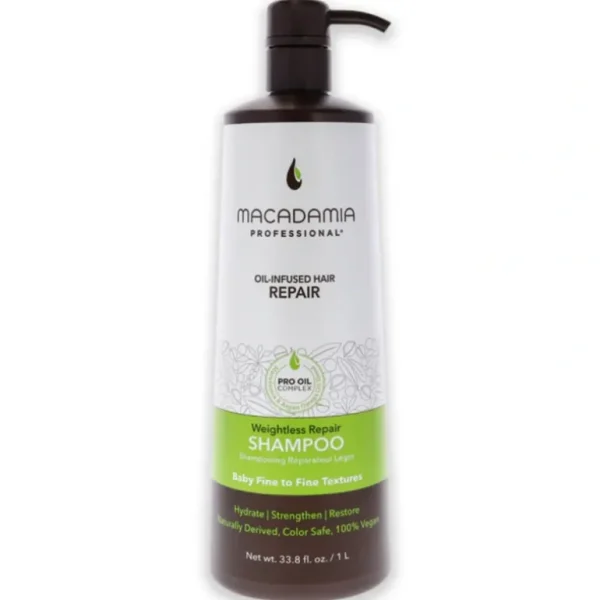 Hair-care<Macadamia Oil Wightless Repair Shampoo by Macadamia Oil for Unisex - 33.8 oz Shampoo - GlowEssence Care - Embrace the Essence of Radiance with Premium Skincare Solutions