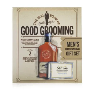 Flash Sale 18.21 Man Made Book of Good Grooming Gift Set Volume 2: Absolute Mahogany (Wash 532ml + Grit Bar 198g) 2pcs - GlowEssence Care - Embrace the Essence of Radiance with Premium Skincare Solutions