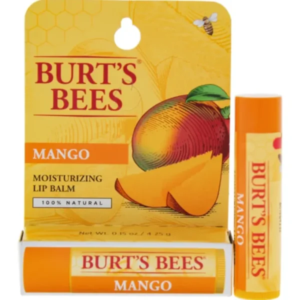 Lip-care<Mango Moisturizing Lip Balm Blister by Burts Bees for Unisex - 0.15 oz Lip Balm - GlowEssence Care - Embrace the Essence of Radiance with Premium Skincare Solutions