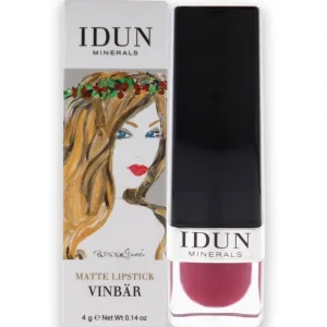 Lip-care<Matte Lipstick - 105 Vinbar by Idun Minerals for Women - 0.14 oz Lipstick - GlowEssence Care - Embrace the Essence of Radiance with Premium Skincare Solutions