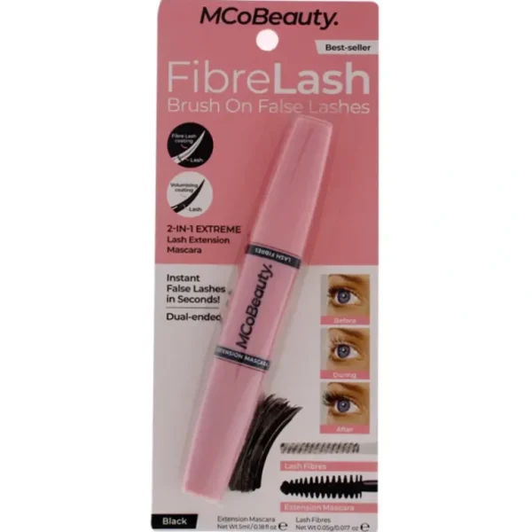 Beauty<MCoBeauty FibreLash Brush On False Lashes - Black by MCoBeauty for Women - 0.017 oz Mascara - GlowEssence Care - Embrace the Essence of Radiance with Premium Skincare Solutions