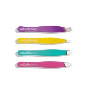 Wash<MCoBeauty Perfect Tweezers Professional 4 Pack Set - GlowEssence Care - Embrace the Essence of Radiance with Premium Skincare Solutions