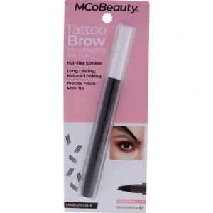 Beauty<MCoBeauty Tattoo Brow Microblading Ink Pen - Medium-Dark by MCoBeauty for Women - 0.05 oz Eyebrow - GlowEssence Care - Embrace the Essence of Radiance with Premium Skincare Solutions