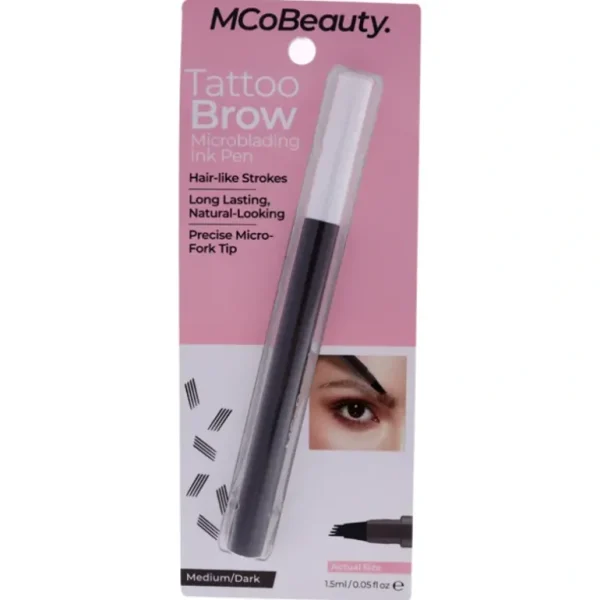 Beauty<MCoBeauty Tattoo Brow Microblading Ink Pen - Medium-Dark by MCoBeauty for Women - 0.05 oz Eyebrow - GlowEssence Care - Embrace the Essence of Radiance with Premium Skincare Solutions