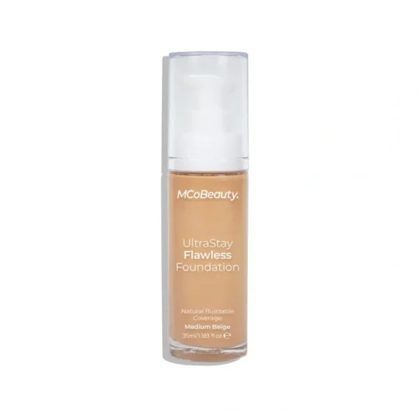 Wash<MCoBeauty Ultra Stay Flawless Foundation 35ml - Medium Beige - GlowEssence Care - Embrace the Essence of Radiance with Premium Skincare Solutions