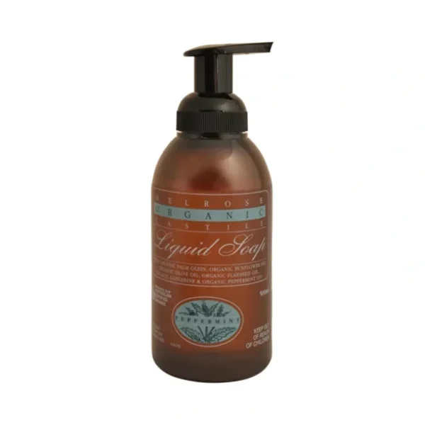 Store Melrose Organic Castile Liquid Soap Peppermint Pump 500ml - GlowEssence Care - Embrace the Essence of Radiance with Premium Skincare Solutions