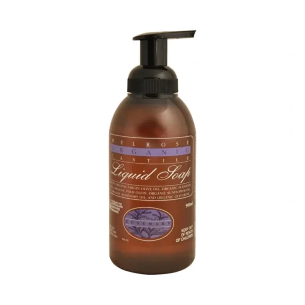 Wash<Melrose Organic Castile Liquid Soap Rosemary Pump 500ml - GlowEssence Care - Embrace the Essence of Radiance with Premium Skincare Solutions