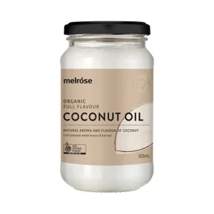 Shop Melrose Organic Coconut Oil Full Flavour 325ml - GlowEssence Care - Embrace the Essence of Radiance with Premium Skincare Solutions