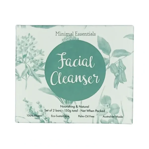 Beauty<Minimal Essentials Facial Cleansing Bar (Nourishing & Natural) x 2 Pack ( net) 150g - GlowEssence Care - Embrace the Essence of Radiance with Premium Skincare Solutions