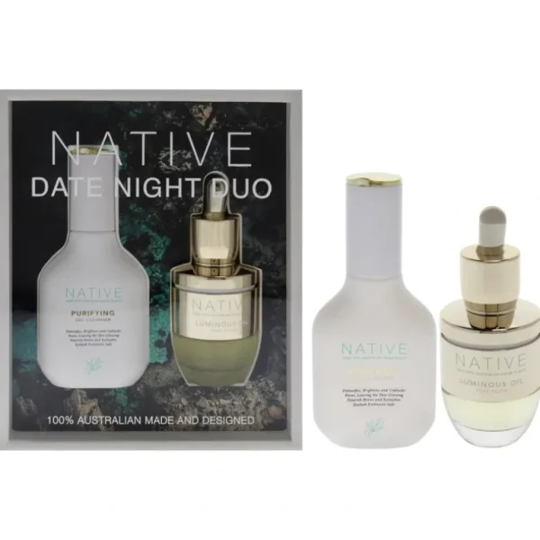 Shop Native Date Night Duo by Klara for Women - 2 Pc 1.35oz Purifying Gel Cleanser, 1oz Luminous Oil Pure Glow - GlowEssence Care - Embrace the Essence of Radiance with Premium Skincare Solutions