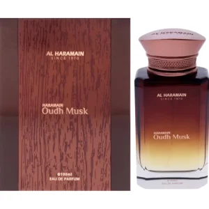 Flash Sale Oudh Musk by Al Haramain for Men - 3.33 oz EDP Spray - GlowEssence Care - Embrace the Essence of Radiance with Premium Skincare Solutions