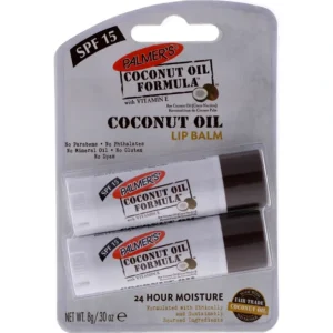 New Palmers Coconut Oil Lip Balm SPF 15 Duo by Palmers for Unisex - 2 x 0.3 oz Lip Balm - GlowEssence Care - Embrace the Essence of Radiance with Premium Skincare Solutions
