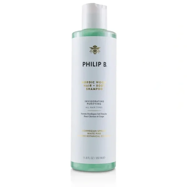 Store Philip B Nordic Wood Hair + Body Shampoo (Invigorating Purifying - All Hair Types) 350ml/11.8oz - GlowEssence Care - Embrace the Essence of Radiance with Premium Skincare Solutions