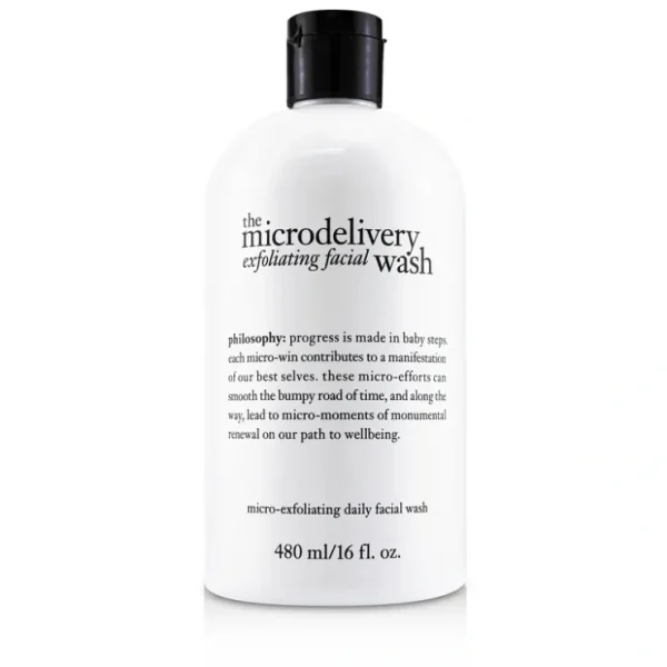 Wash*Philosophy The Microdelivery Daily Exfoliating Facial Wash (Bottle Slightly Dented) 480ml/16oz - GlowEssence Care - Embrace the Essence of Radiance with Premium Skincare Solutions