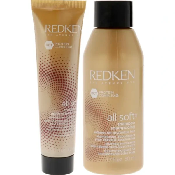 Online Redken All Soft Shampoo and Conditioner Kit by Redken for Unisex - 2 Pc Kit 1.7oz Shampoo, 1oz Conditioner - GlowEssence Care - Embrace the Essence of Radiance with Premium Skincare Solutions