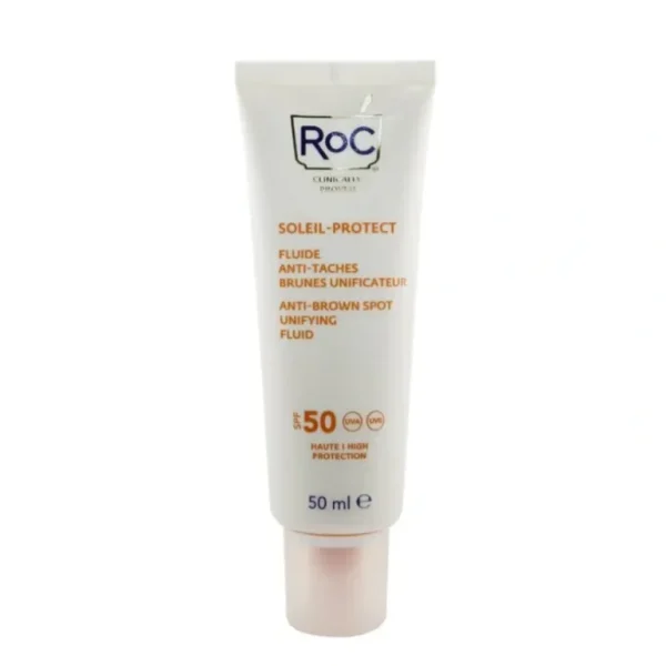 Flash Sale ROC Soleil-Protect Anti-Brown Spot Unifying Fluid SPF 50 UVA & UVB (Visibly reduces Brown Spots) 50ml/1.69oz - GlowEssence Care - Embrace the Essence of Radiance with Premium Skincare Solutions