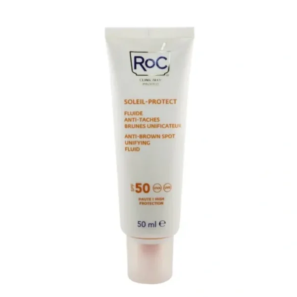 Complexion-care*ROC Soleil-Protect Anti-Brown Spot Unifying Fluid SPF 50 UVA & UVB (Visibly reduces Brown Spots) 50ml/1.69oz - GlowEssence Care - Embrace the Essence of Radiance with Premium Skincare Solutions