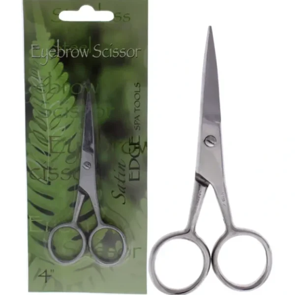 Eye-makeup*Satin Edge Eyebrow Scissor by Satin Edge for Unisex - 4 Inch Scissors - GlowEssence Care - Embrace the Essence of Radiance with Premium Skincare Solutions
