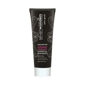 Shop Seven Wonders Natural Hair Care Activated Charcoal Clarifying Shampoo 250ml - GlowEssence Care - Embrace the Essence of Radiance with Premium Skincare Solutions