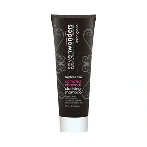 Beauty*Seven Wonders Natural Hair Care Activated Charcoal Clarifying Shampoo 250ml - GlowEssence Care - Embrace the Essence of Radiance with Premium Skincare Solutions