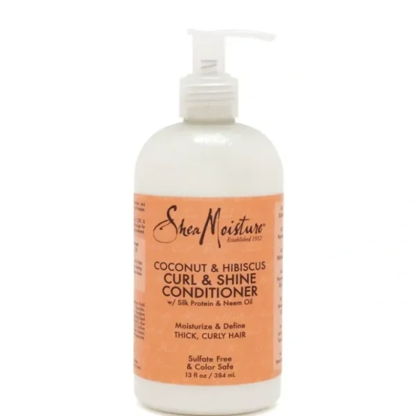 Wash*Shea Moisture Coconut & Hibiscus Curl & Shine Conditioner 384ml - GlowEssence Care - Embrace the Essence of Radiance with Premium Skincare Solutions