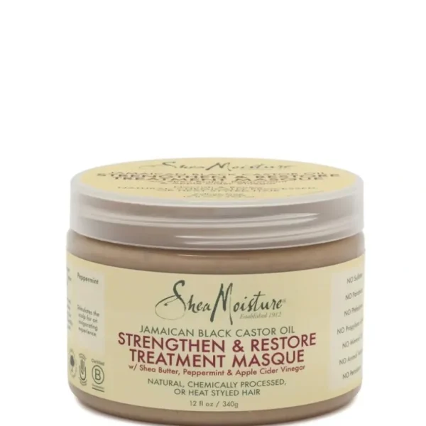 Best Sale Shea Moisture Jamaican Black Castor Oil Strengthen & Restore Treatment Masque 340ml - GlowEssence Care - Embrace the Essence of Radiance with Premium Skincare Solutions