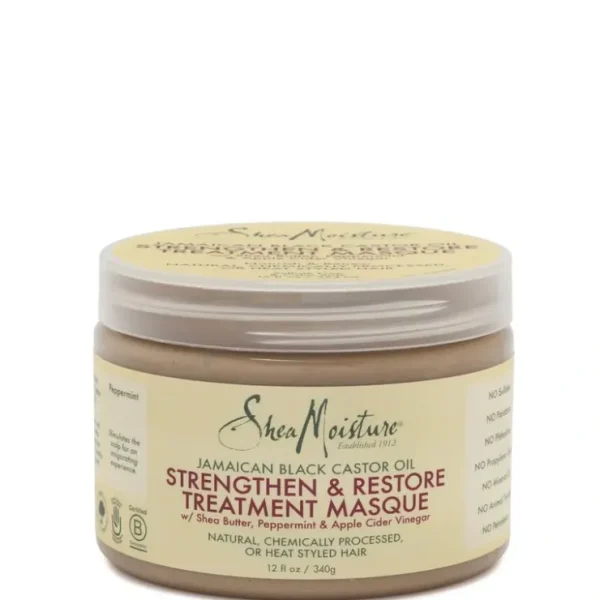 Eye-makeup*Shea Moisture Jamaican Black Castor Oil Strengthen & Restore Treatment Masque 340ml - GlowEssence Care - Embrace the Essence of Radiance with Premium Skincare Solutions