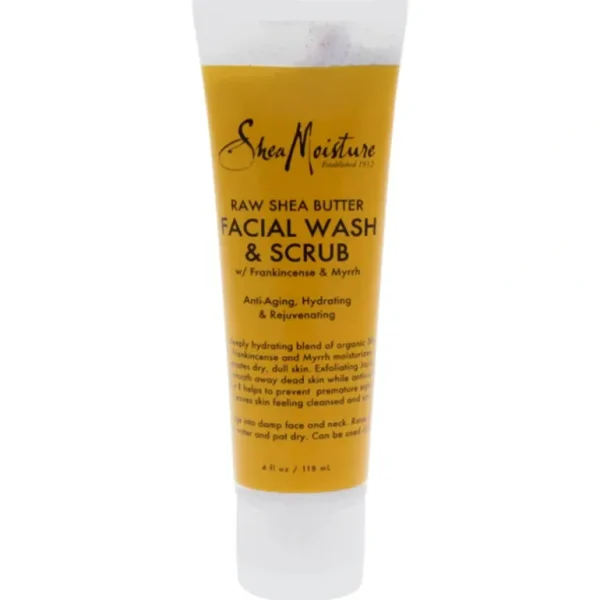 Fashion Shea Moisture Raw Shea Butter Facial Wash & Scrub by Shea Moisture for Unisex - 4 oz Cleanser - GlowEssence Care - Embrace the Essence of Radiance with Premium Skincare Solutions