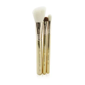 Beauty*Sigma Beauty Elite Essential Trio Brush Set (3x Travel Bursh + 1x Bag) 3pcs+1Bag - GlowEssence Care - Embrace the Essence of Radiance with Premium Skincare Solutions