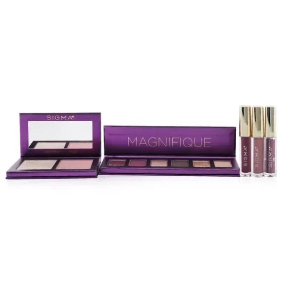 Hot Sigma Beauty Magnifique Makeup Collection (1x Eyeshadow Palette + 1x Berry Glow Cheek Duo + 1x Adored Mini Lip Set + Bag) - GlowEssence Care - Embrace the Essence of Radiance with Premium Skincare Solutions
