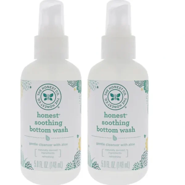 Wash*Soothing Bottom Wash by Honest for Kids - 5 oz Cleanser - Pack of 2 - GlowEssence Care - Embrace the Essence of Radiance with Premium Skincare Solutions