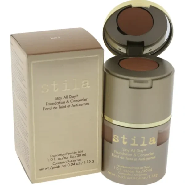 Eye-makeup*Stila Stay All Day Foundation & Concealer - # 5 Hue by Stila for Women - 1 oz Makeup - GlowEssence Care - Embrace the Essence of Radiance with Premium Skincare Solutions