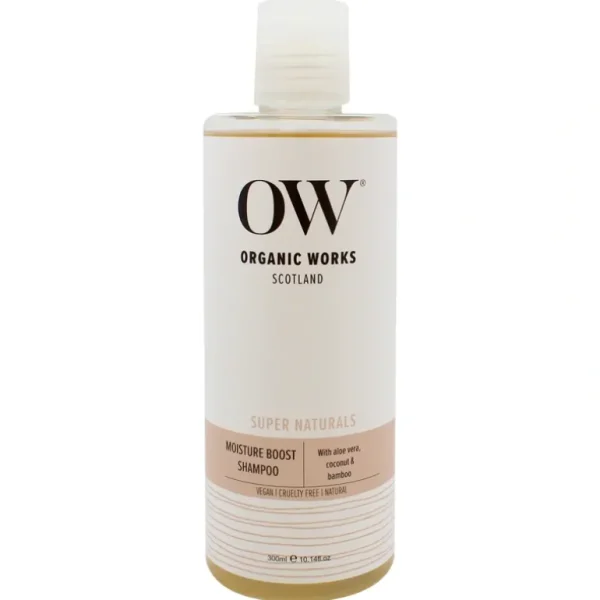 New Super Naturals Moisture Boost Shampoo by Organic Works for Unisex - 10.14 oz Shampoo - GlowEssence Care - Embrace the Essence of Radiance with Premium Skincare Solutions