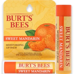 Hot Sweet Mandarin Moisturizing Lip Balm by Burts Bees for Unisex - 0.15 oz Lip Balm - GlowEssence Care - Embrace the Essence of Radiance with Premium Skincare Solutions