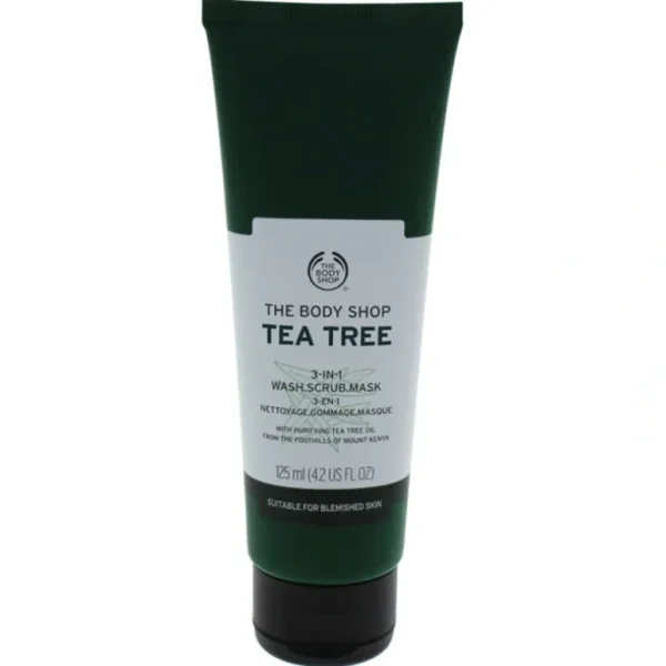 Best The Body Shop Tea Tree 3-in-1 Wash.Scrub.Mask by The Body Shop for Unisex - 4.2 oz Mask - GlowEssence Care - Embrace the Essence of Radiance with Premium Skincare Solutions