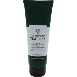 Wash*The Body Shop Tea Tree 3-in-1 Wash.Scrub.Mask by The Body Shop for Unisex - 4.2 oz Mask - GlowEssence Care - Embrace the Essence of Radiance with Premium Skincare Solutions