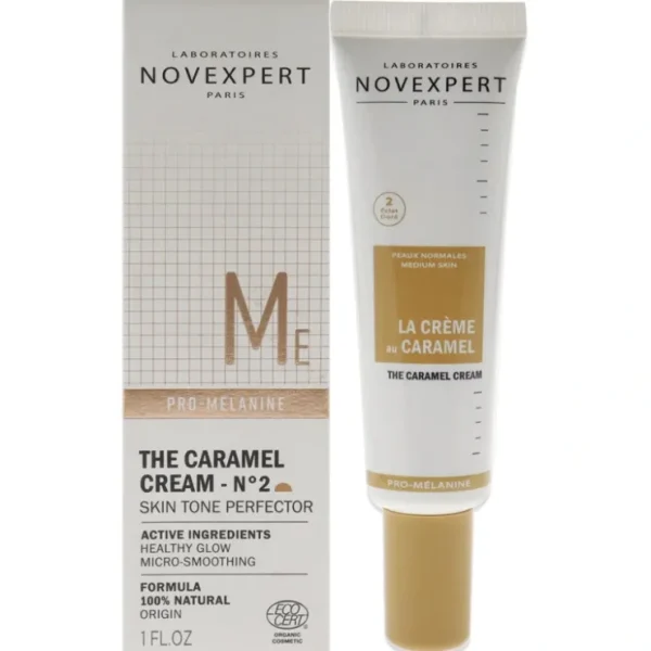 Complexion-care*The Caramel Cream - 2 Medium Shade- Golden Radiance by Novexpert for Women - 1 oz Makeup - GlowEssence Care - Embrace the Essence of Radiance with Premium Skincare Solutions