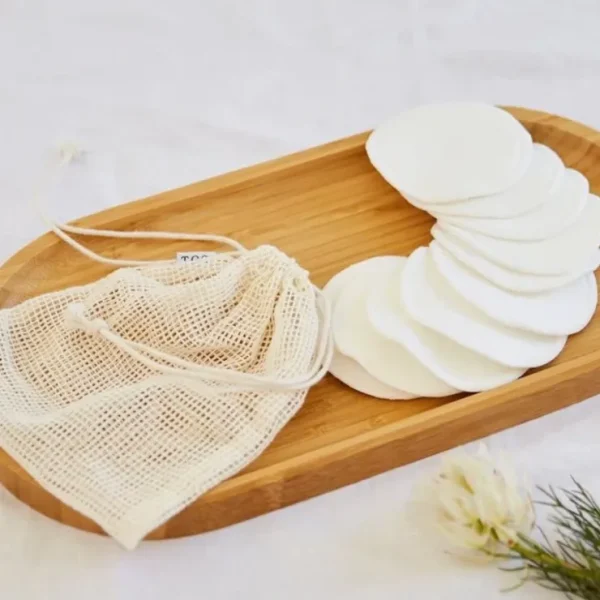Wash*The Conscious Store Bamboo Cotton Makeup Remover Pads 10 pads - GlowEssence Care - Embrace the Essence of Radiance with Premium Skincare Solutions