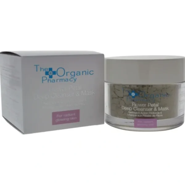 Complexion-care*The Organic Pharmacy Flower Petal Deep Cleanser & Mask by The Organic Pharmacy for Unisex - 2.11 oz Cleanser - GlowEssence Care - Embrace the Essence of Radiance with Premium Skincare Solutions