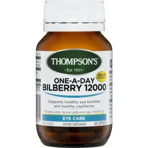 Best Sale Thompson's One-A-Day Bilberry 12000mg 60 Capsules - GlowEssence Care - Embrace the Essence of Radiance with Premium Skincare Solutions