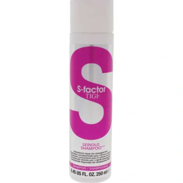 Hair-care*TIGI S-Factor Serious Shampoo by TIGI for Unisex - 8.45 oz Shampoo - GlowEssence Care - Embrace the Essence of Radiance with Premium Skincare Solutions