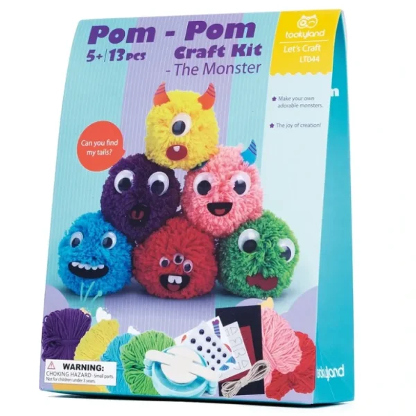 Eye-makeup*Tookyland "Pom - Pom Craft Kit - The Monster" 26x7x20cm - GlowEssence Care - Embrace the Essence of Radiance with Premium Skincare Solutions