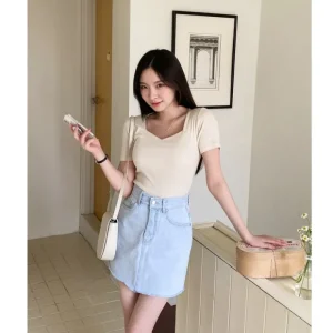 Wash*Trendywhere Slim Fit Sweetheart Neckline Top Free (XS-S) - GlowEssence Care - Embrace the Essence of Radiance with Premium Skincare Solutions