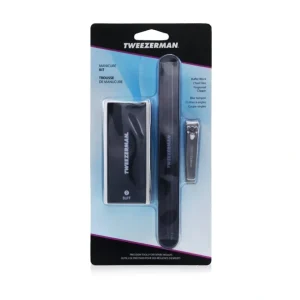 Best Sale Tweezerman Manicure Kit (1x Nail Clipper+ 2x Nail File +1x Buffer Block) 4pcs - GlowEssence Care - Embrace the Essence of Radiance with Premium Skincare Solutions