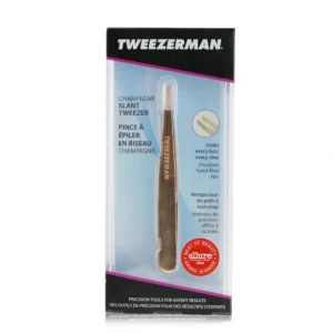 Cheap Tweezerman Slant Tweezer - Champagne - GlowEssence Care - Embrace the Essence of Radiance with Premium Skincare Solutions